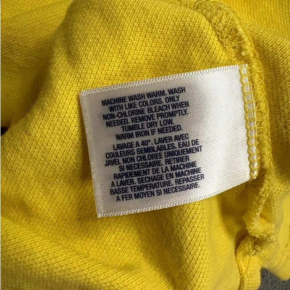 Polo Ralph Lauren Short Sleeve Polo Shirt Boys XL 18-20 Yellow Cotton Pique EUC